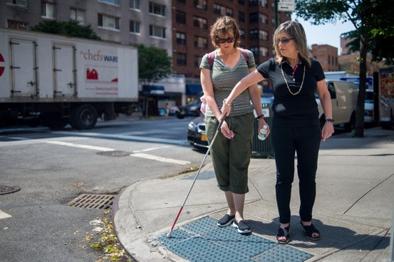Blind Person Walking