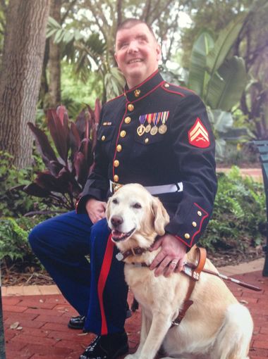 Marine and His Dog